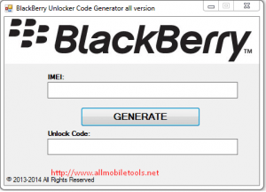 Blackberry Unlock Code Calculator