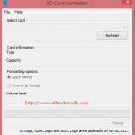 Download SD Momory Card Formatter