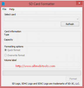 Download SD Momory Card Formatter