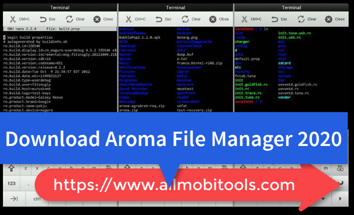 Download AROMA File Manager 2.00 ZIP