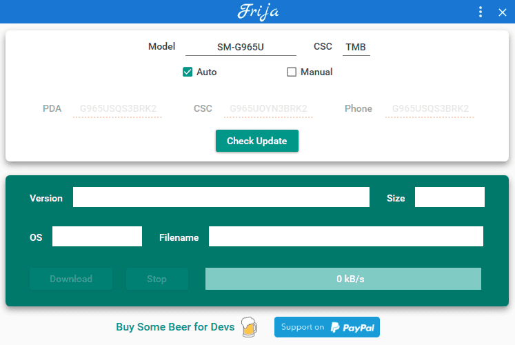 Frija – Samsung Firmware Downloader/Checker Tool Free Download