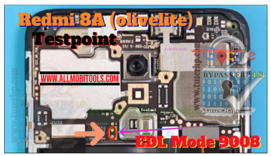 Redmi 8A EDL Point [Test Points] Reboot in EDL, Fastboot, Recovery Mode